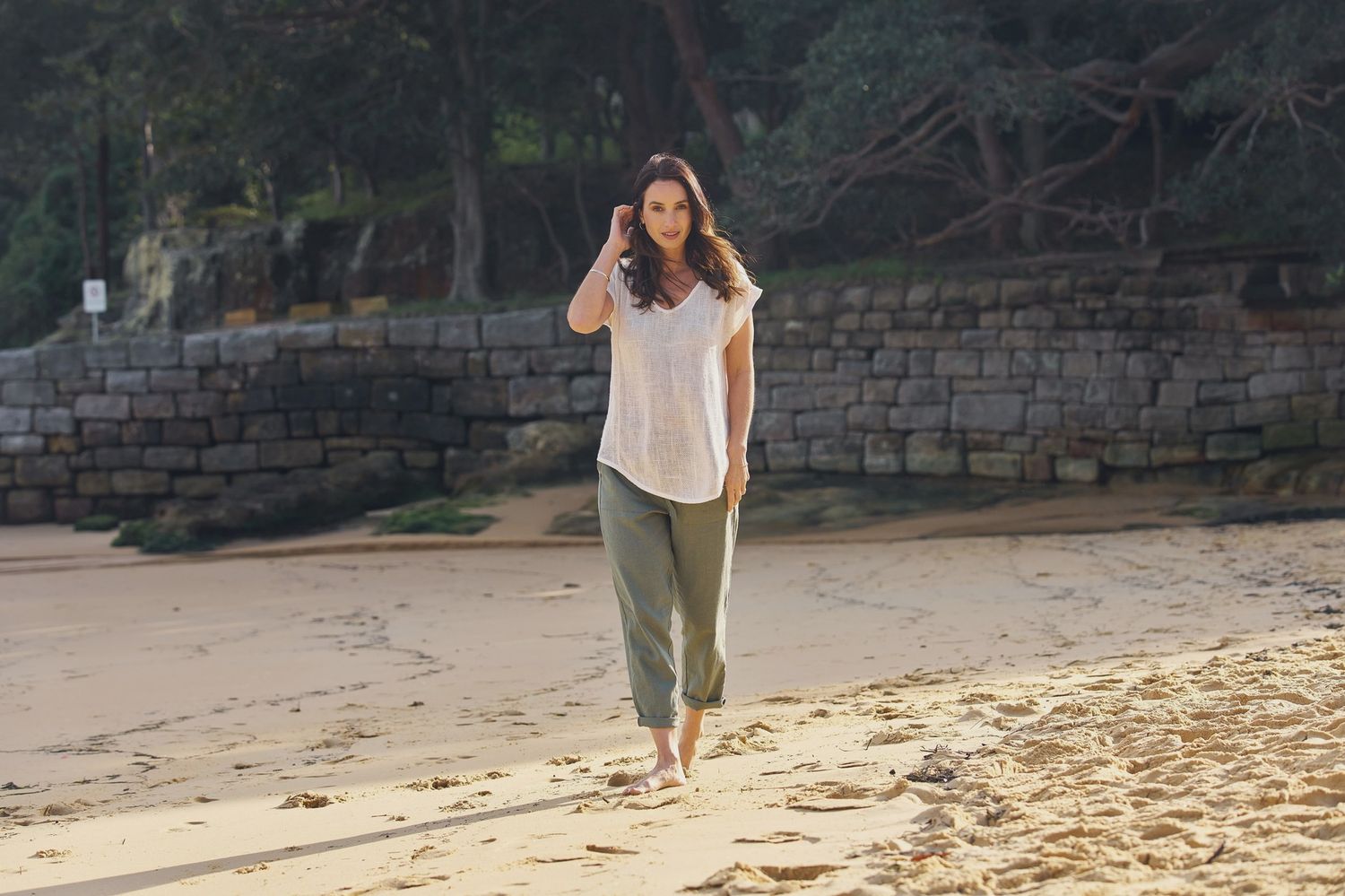 Lyra V Neck hessian tunic