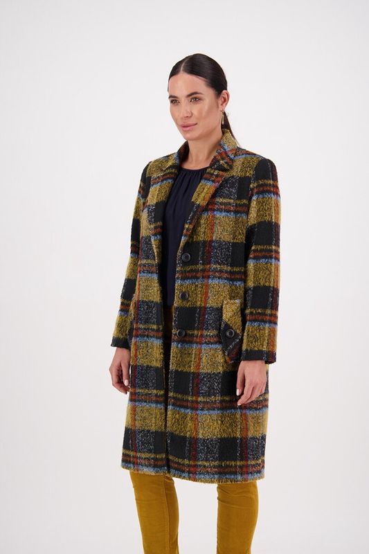 Wool Blend Herringbone Coat