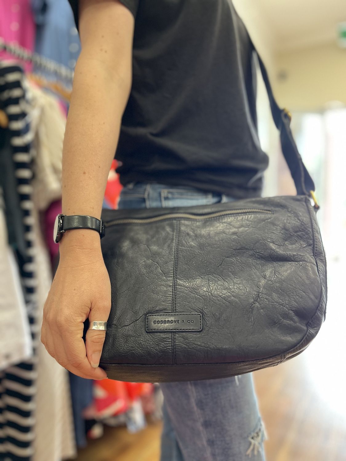 Adelaide Washed Shoulder Bag