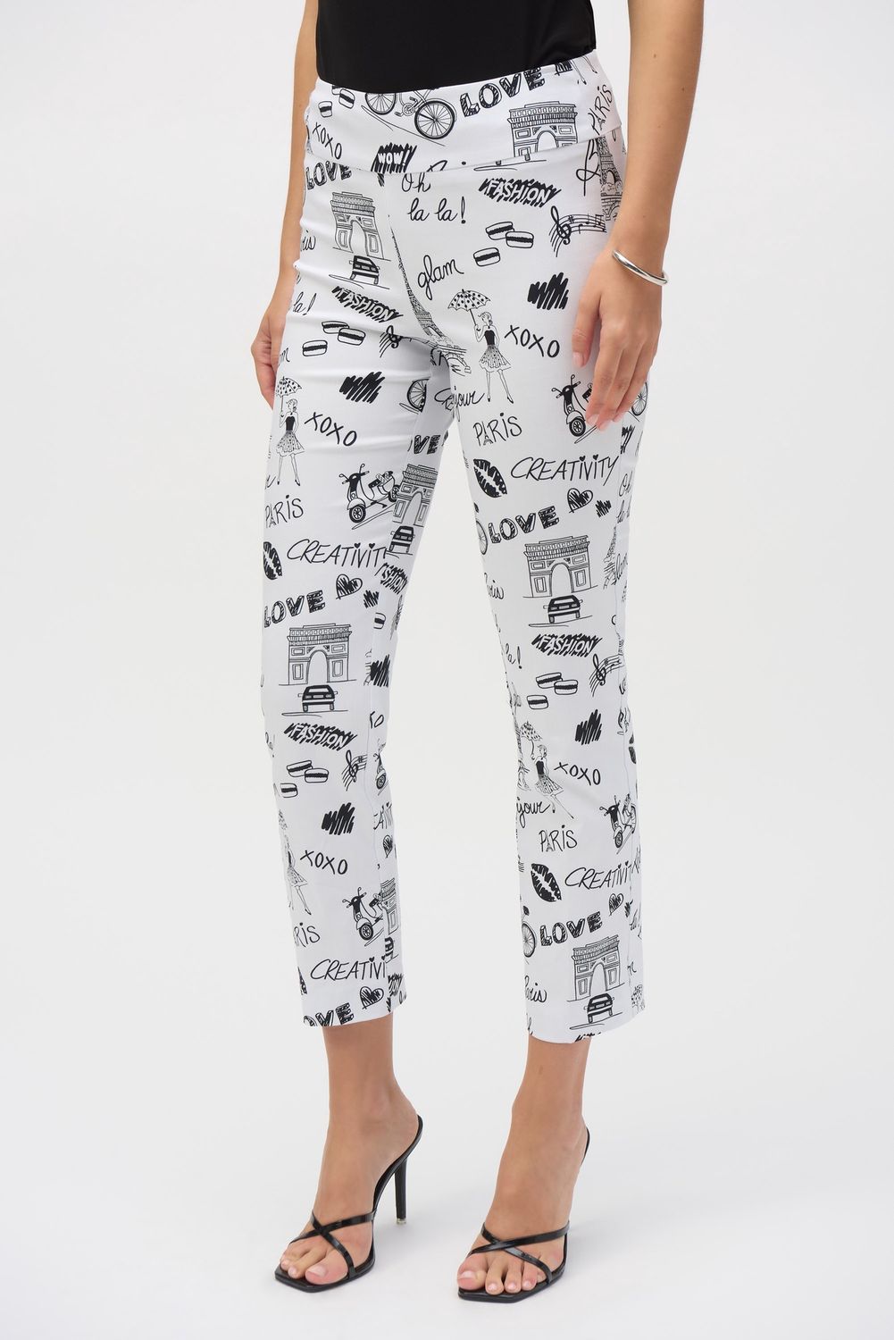 Paris Print Millennium Straight leg Pants