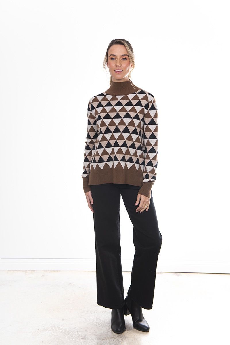 Triangle Jacquard Pullover