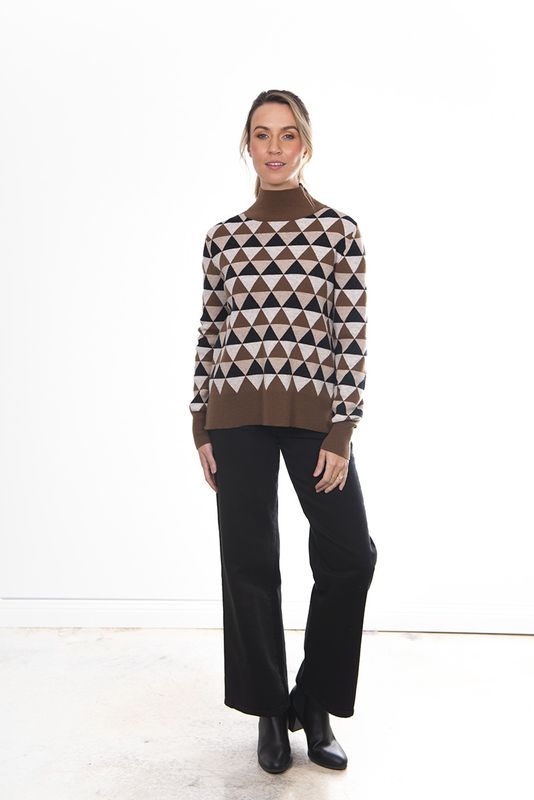 Triangle Jacquard Pullover