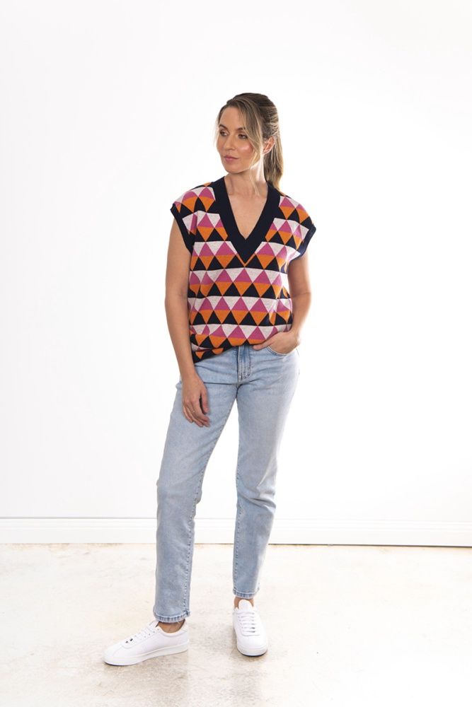 Triangle Jacquard Vest