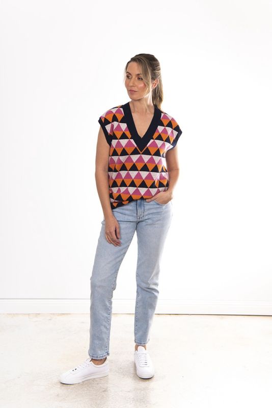 Triangle Jacquard Vest