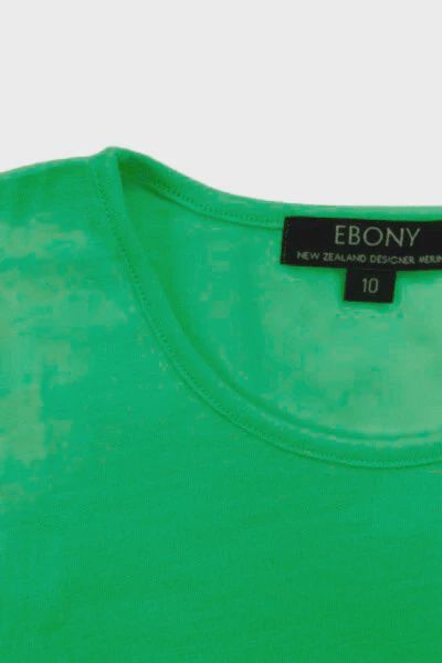 Crew Neck Merino Top Verde