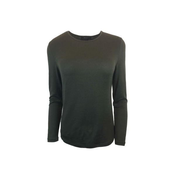 Crew Neck Merino Top Khaki