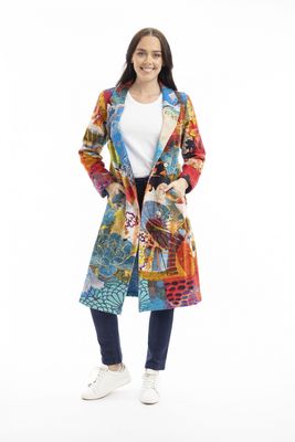 Printed Long Coat