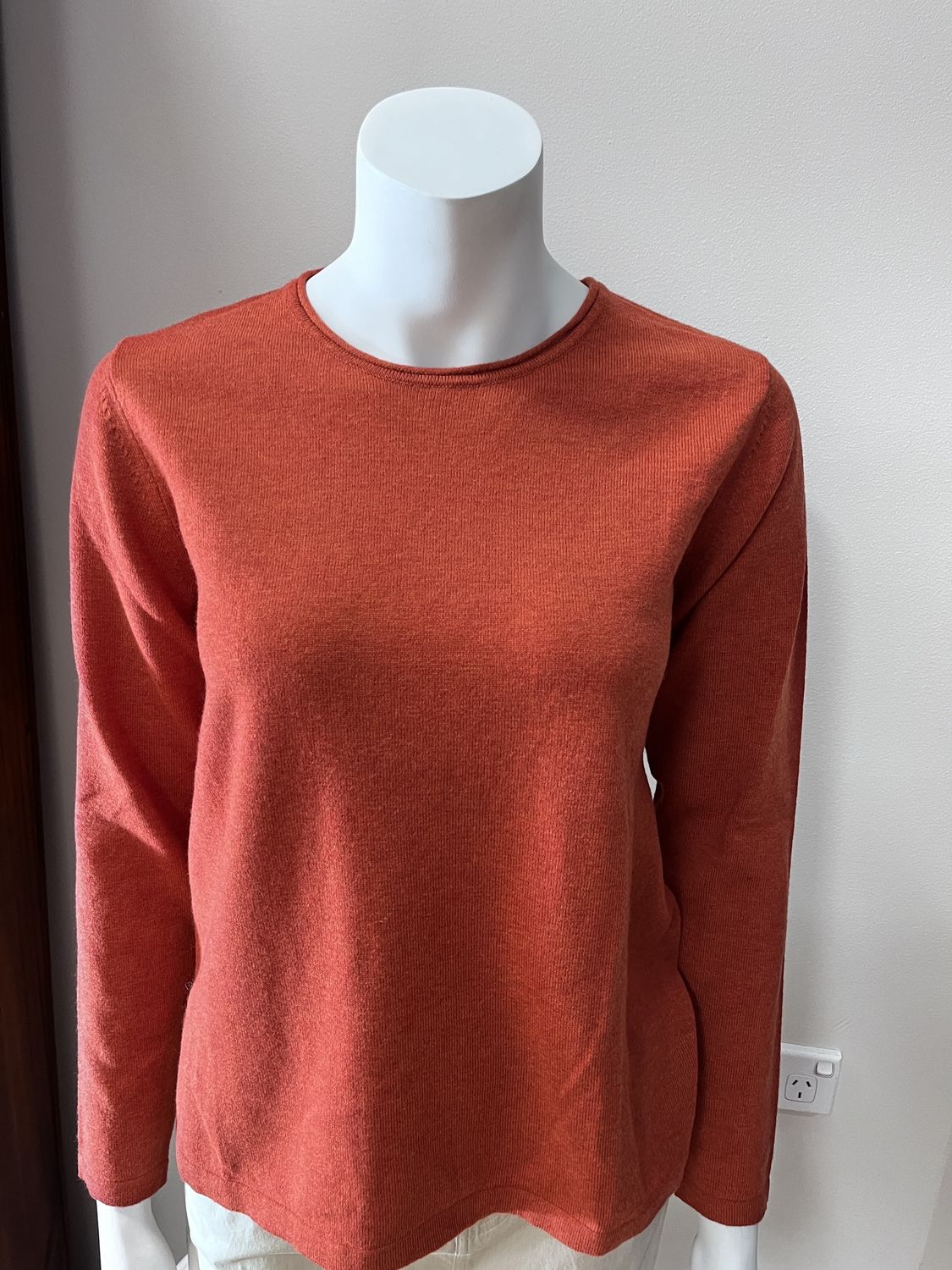 Nia Merino cotton crew top