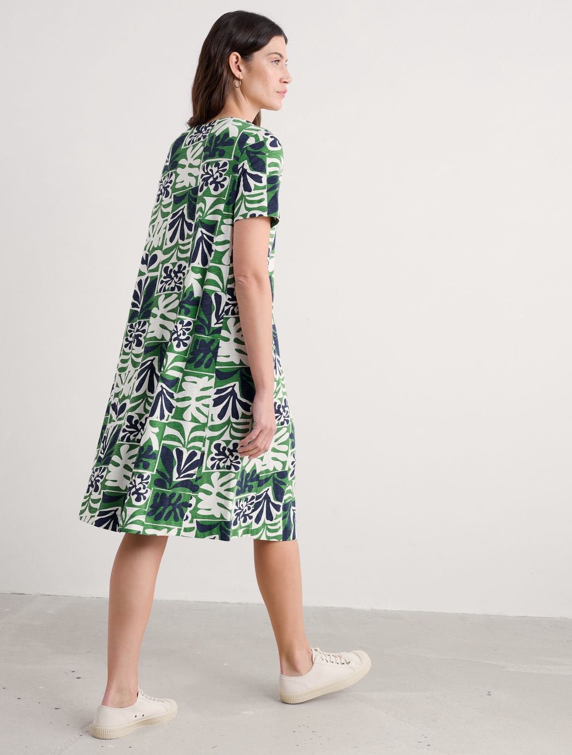 S/S Pipers Dress - College Seaweed Hedgerow
