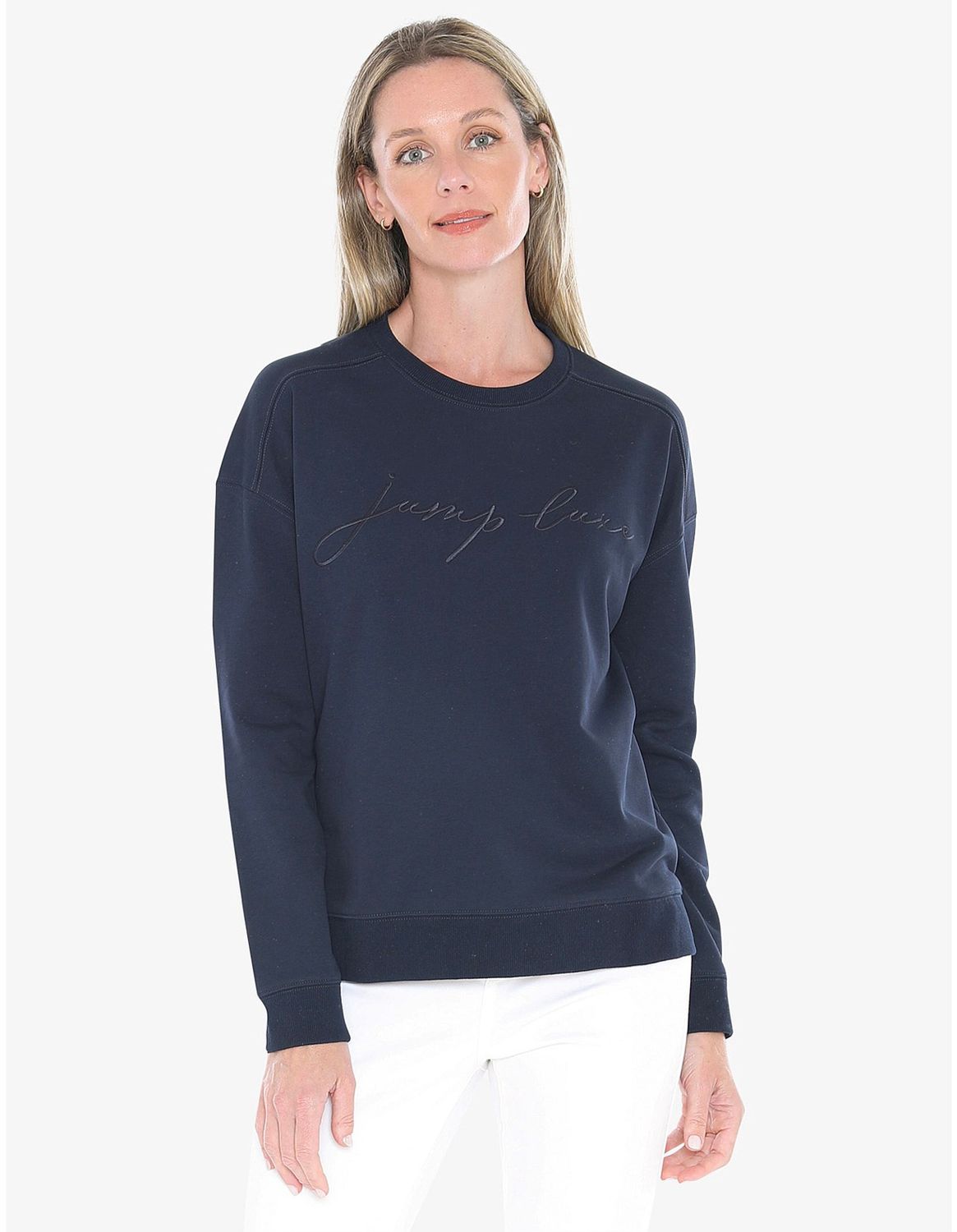 Jump Luxe Sweat Top Navy