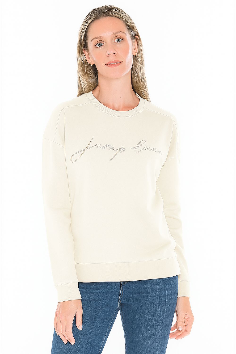Jump Luxe Sweat Top Off White