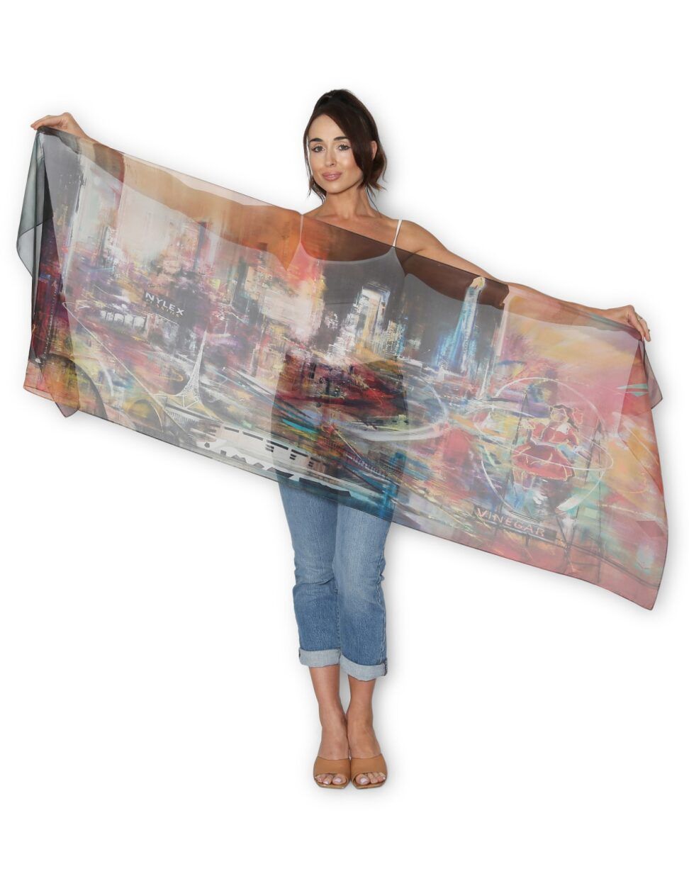 Panorama dancing Silk Scarf
