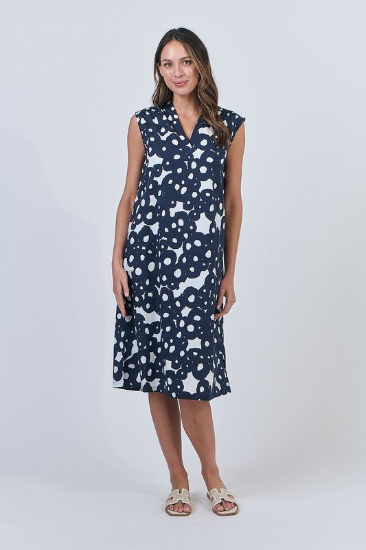 Ink Barnacles Sleeveless Dress