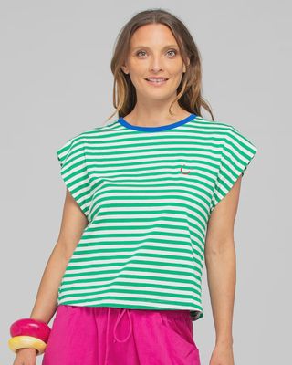 Bellissimo Tee Green Stripe