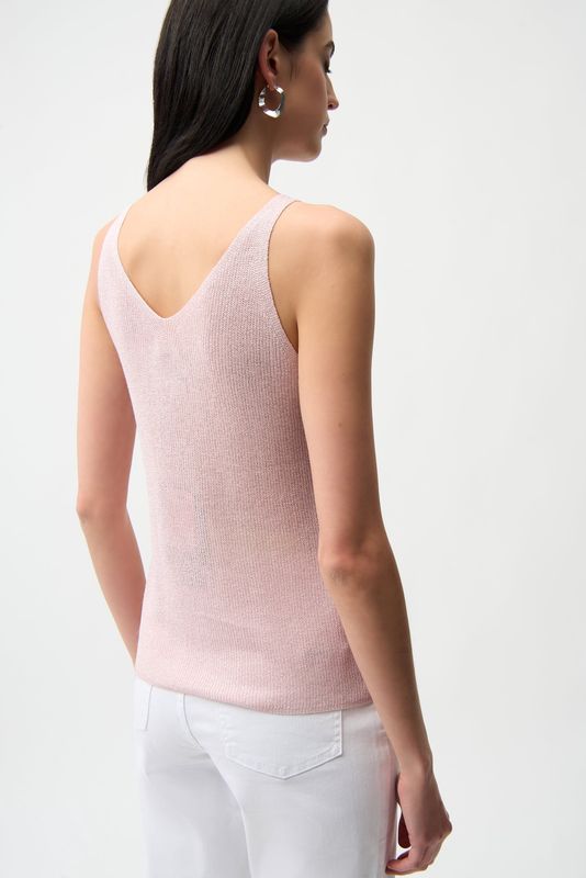 Metallic Knitted Camisole Petal Pink