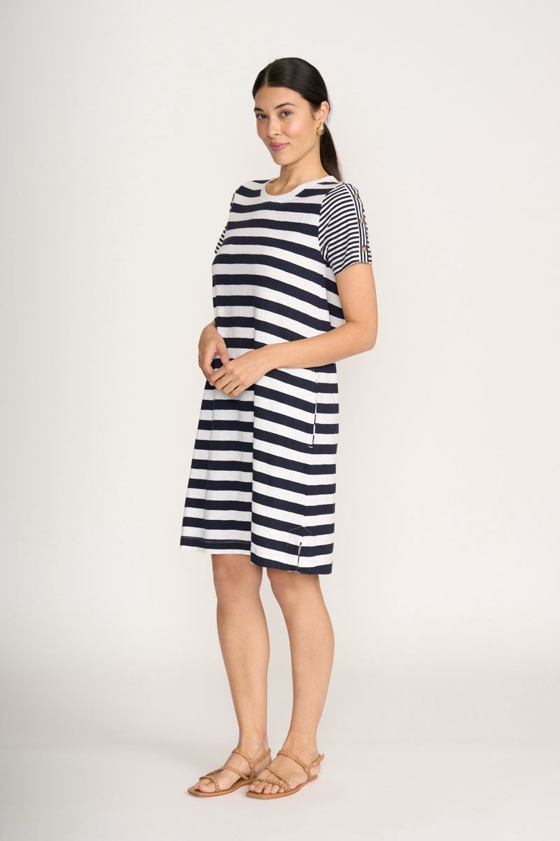 Worth the Hype Dress Stripe Mix