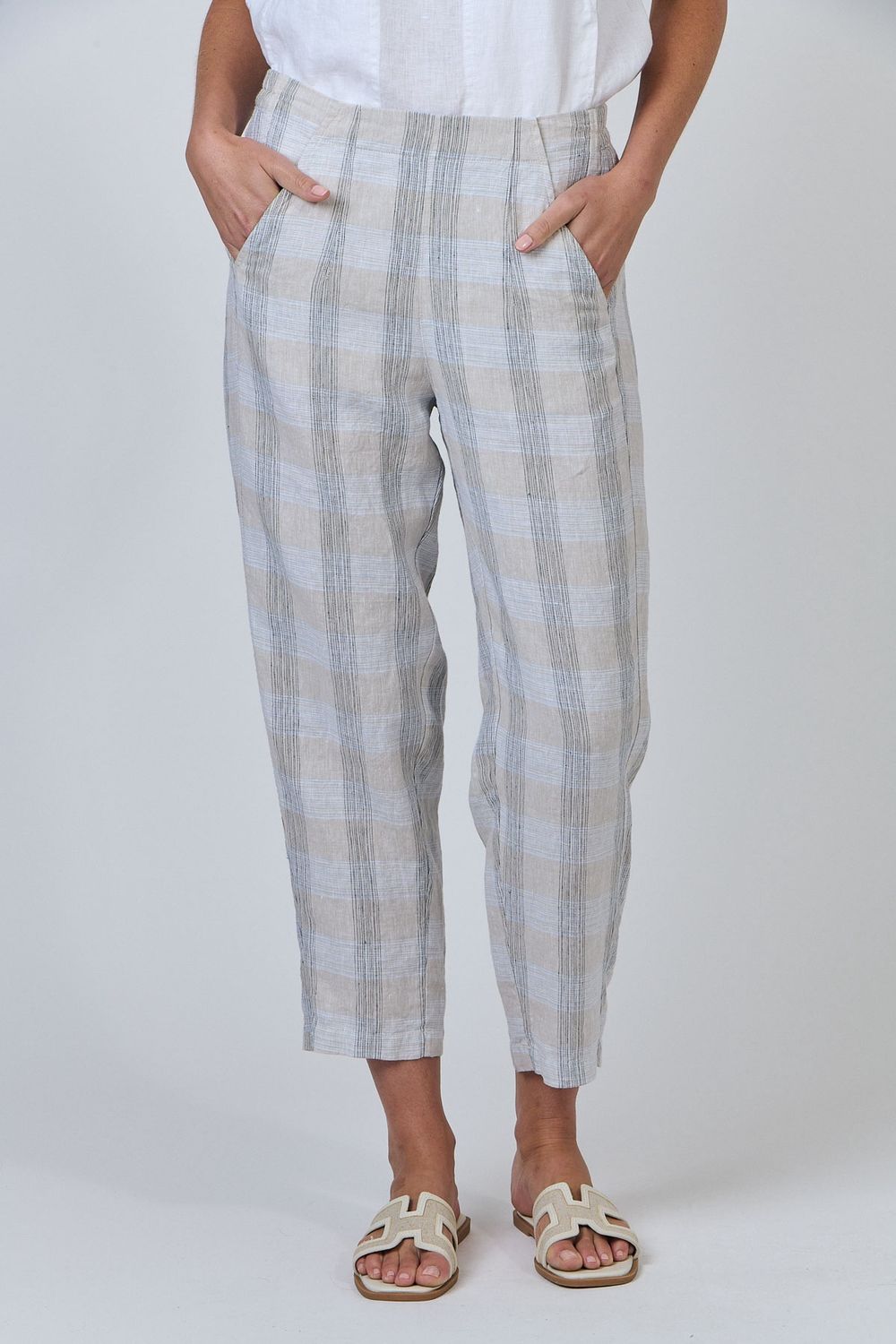 4 Pocket Linen Pants Mesh