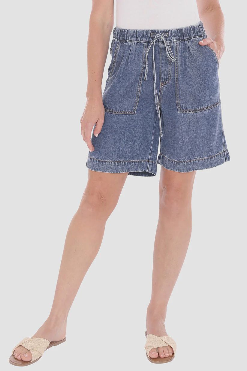 Soft Denim Shorts Med Blue