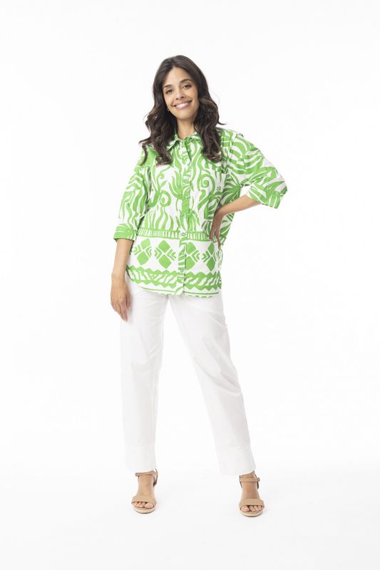 Suriname Green Collared Shirt