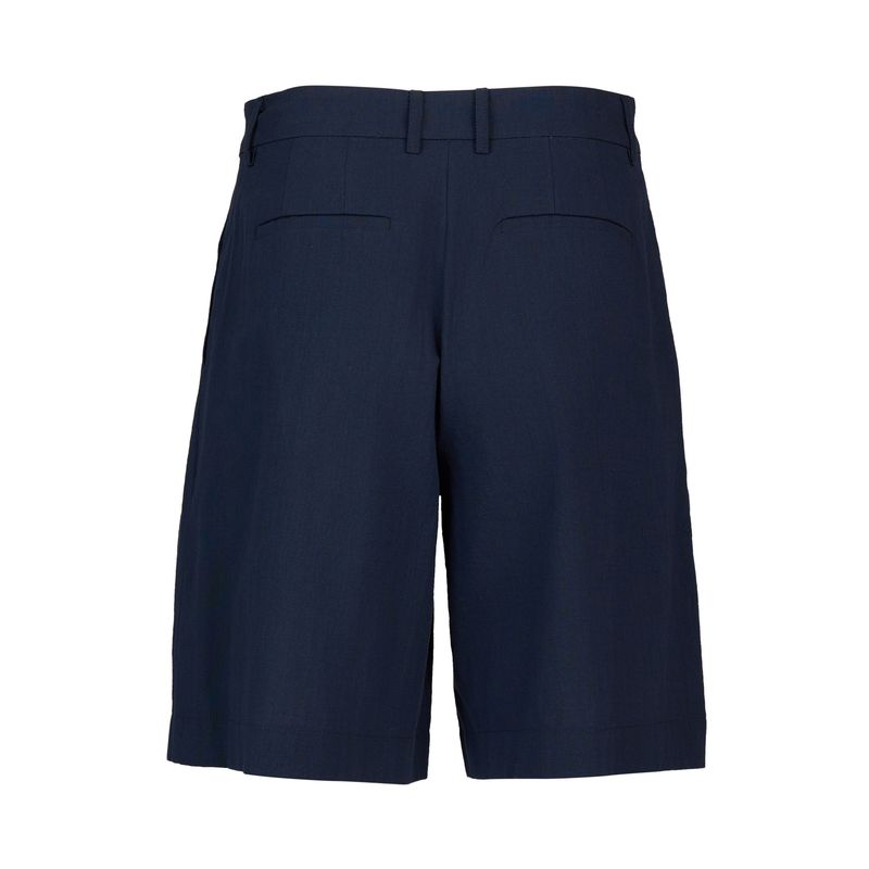 Wide Leg Above Knee Short with Pleats Ink