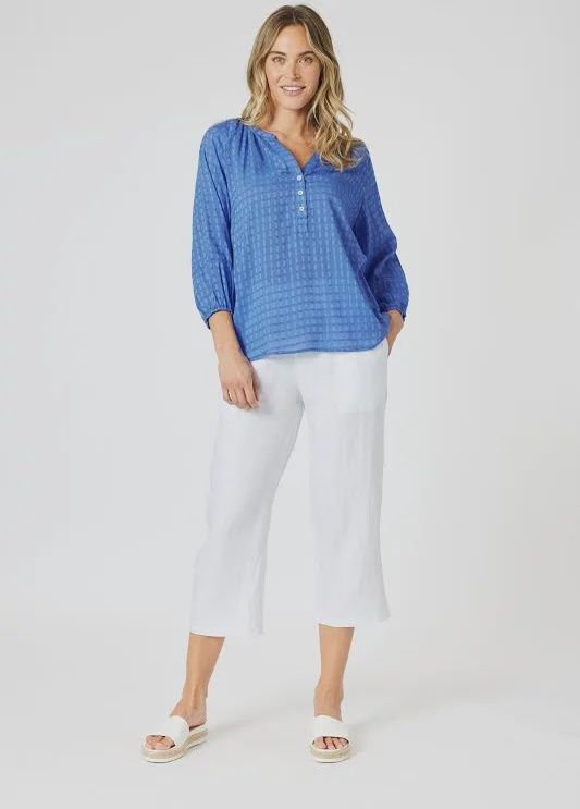 Mykonos Check Shirt Sardinia Blue