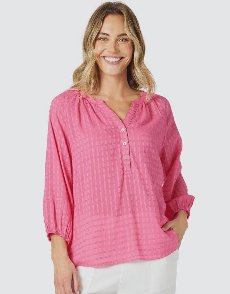 Mykonos Check Shirt Peony