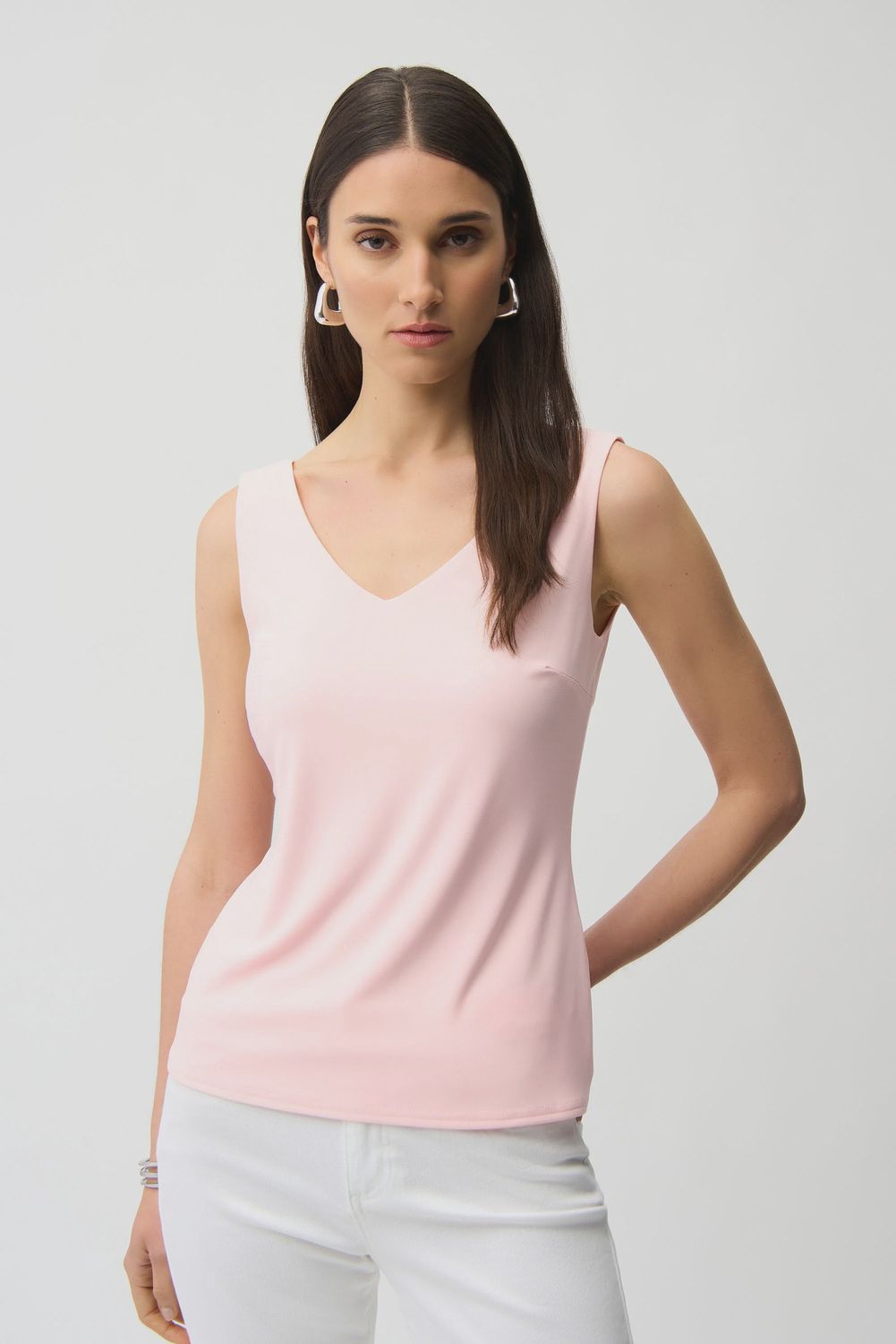 Classic V-Neckline Cami Petal Pink