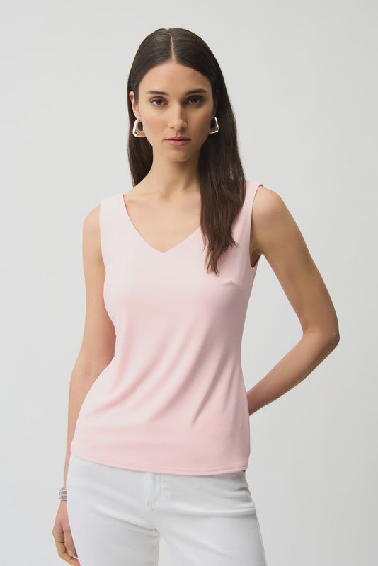 Classic V-Neckline Cami Petal Pink