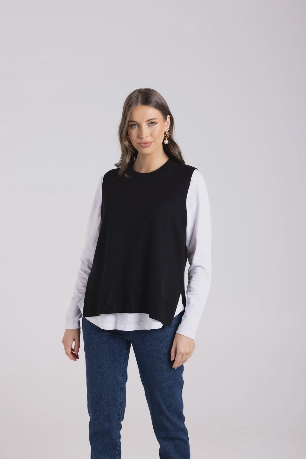 Merino/Cotton Knit Vest