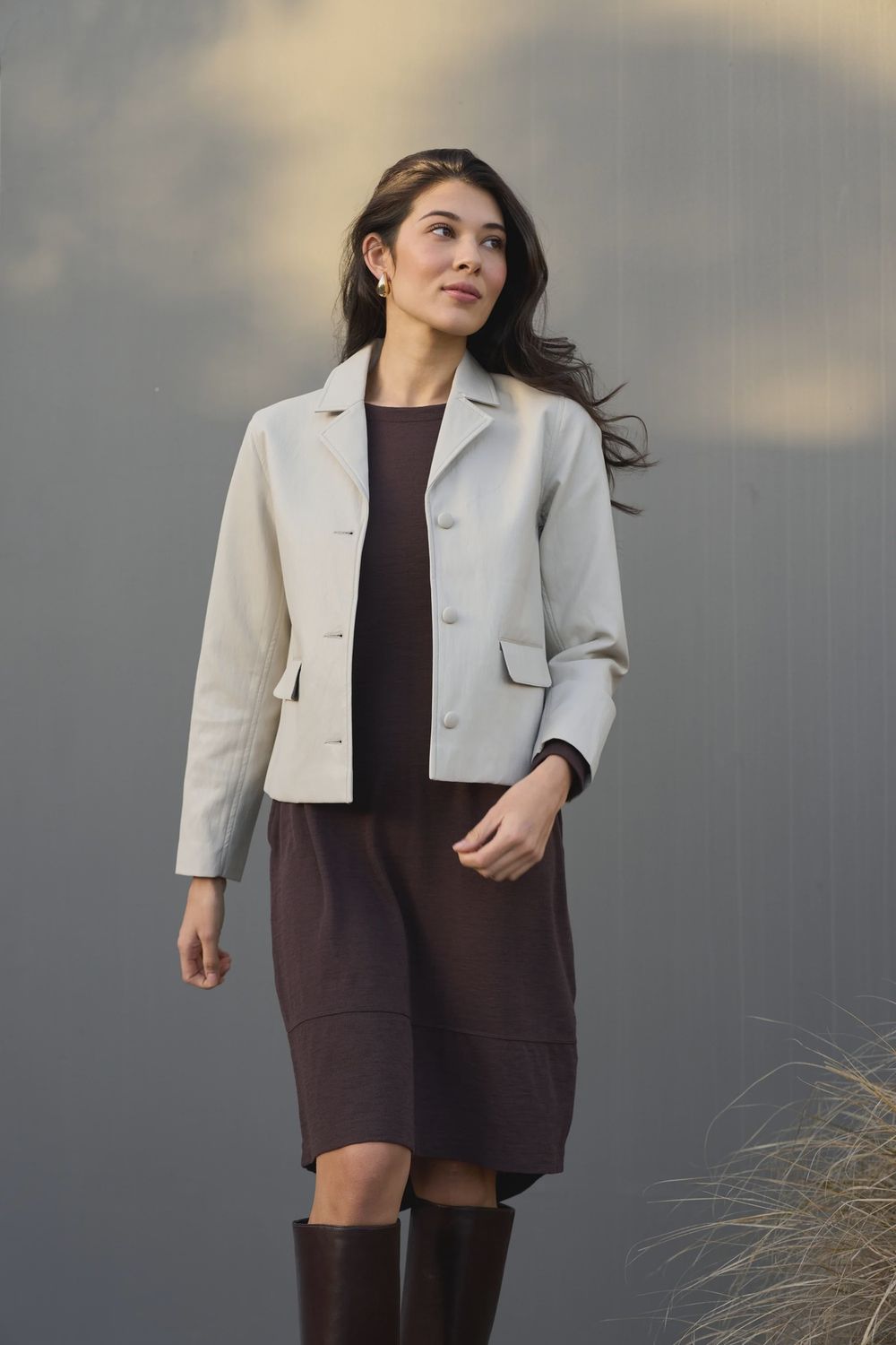 Faux Real Jacket Stone