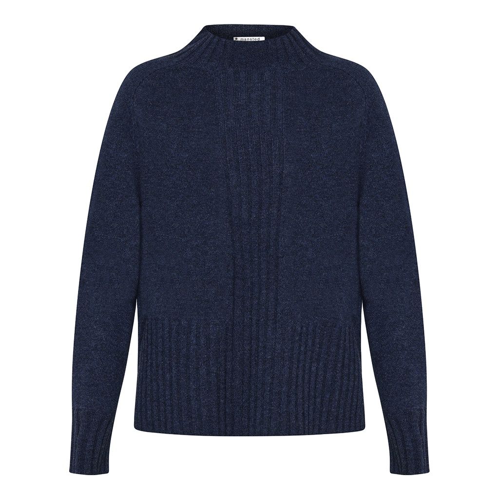 Hay Yak Blend Funnel Neck Soft Blue