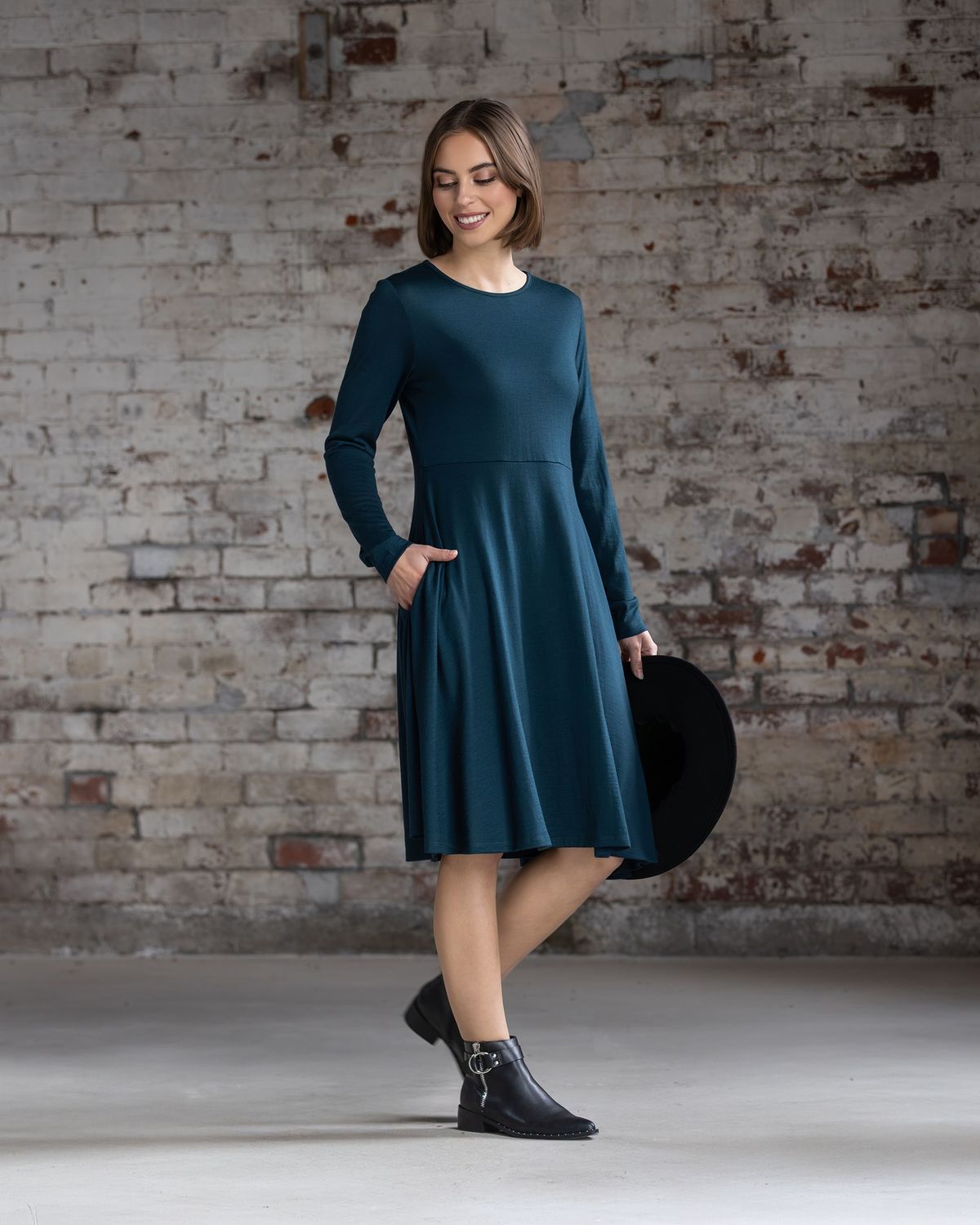 Lotus Merino Swing Dress Dragonfly