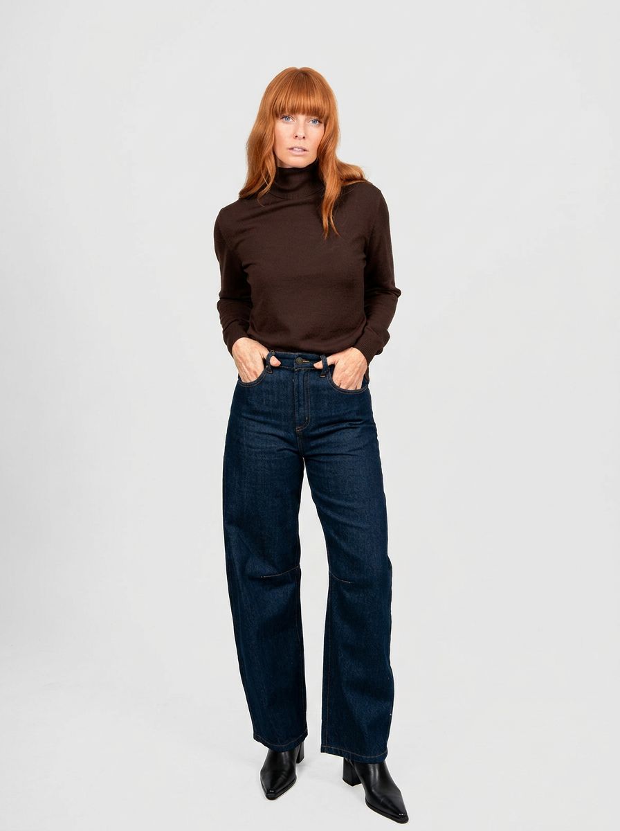 Rosie Roll Neck Pullover Chocolate