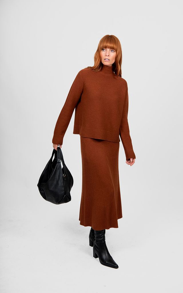 Sophie Flared Skirt Cognac