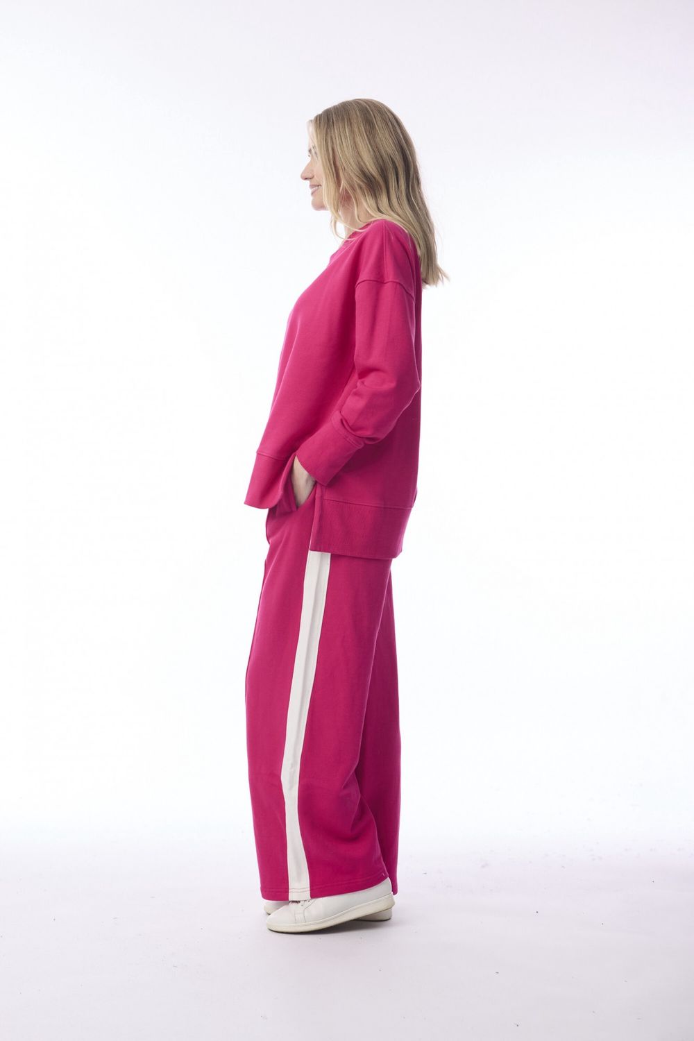 Stripe Trackpant Hot Pink