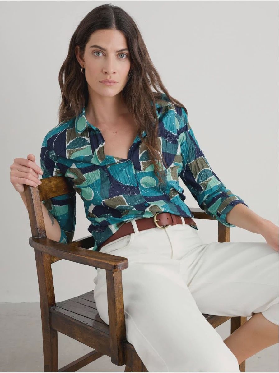 Larissa Shirt - Penwith Abstract Emulsion