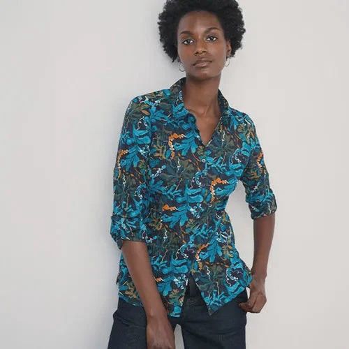 Larissa Shirt - Floating Fronds Maritime