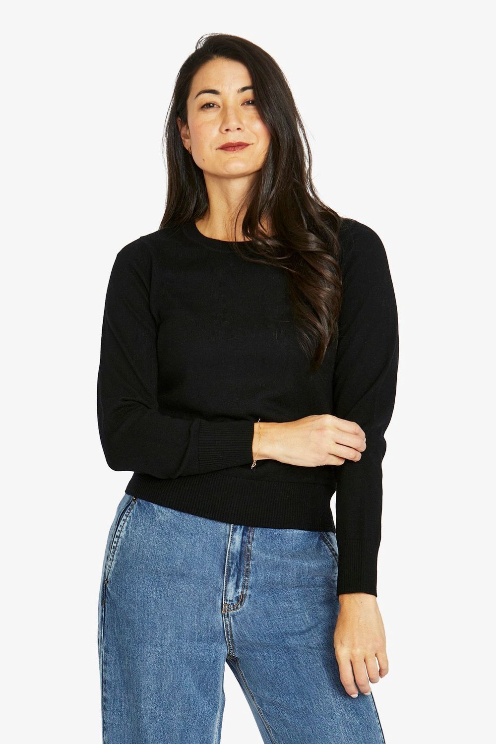 Black Crew Neck Pullover