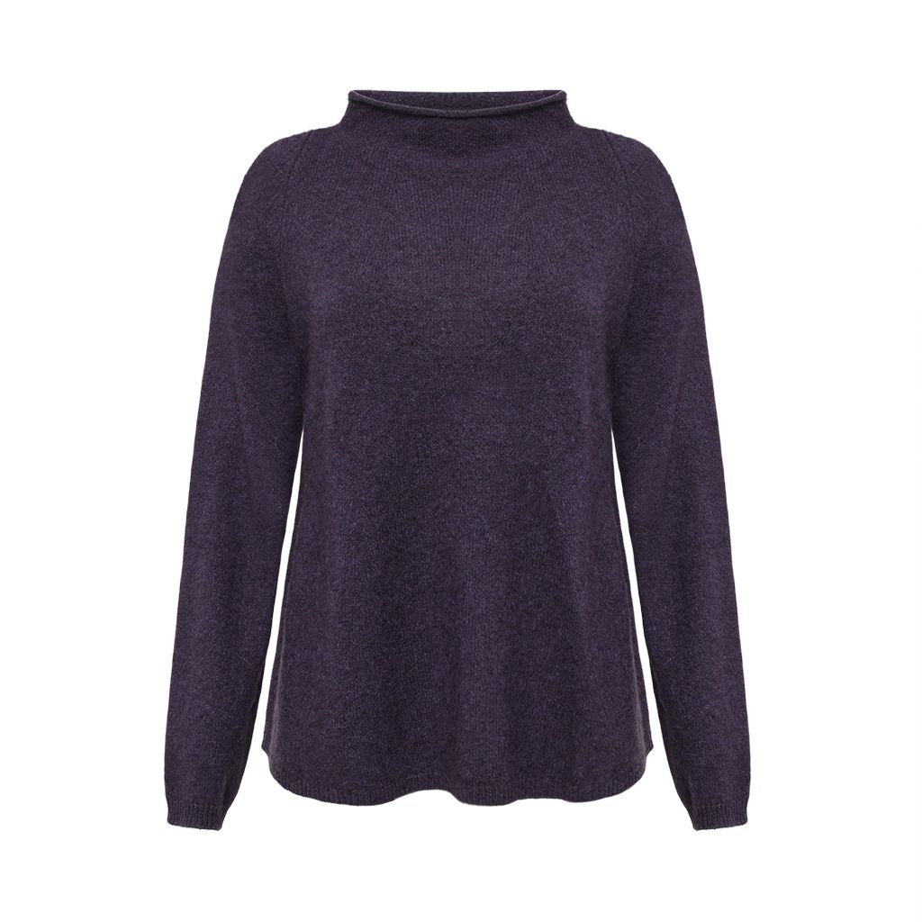Zofia Yak wool Pullover plum