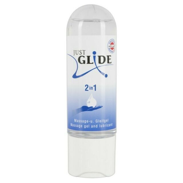 Just Glide 2 in 1 * Massage gel & Lubricant * Water Based lube 200 ml