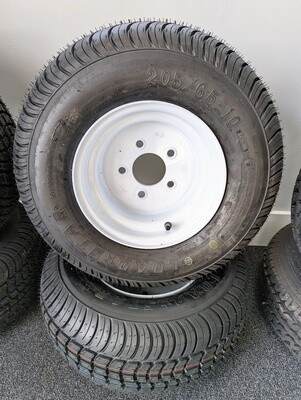 205/65-10 5x4.5 Steel C, Load Star - White Solid, 20.5x8.00-10 Wheel & Tire