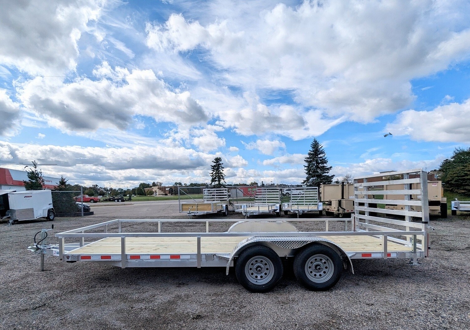 Silver Ox 7x18 Tandem Axle HD Package Aluminum Utility Trailer