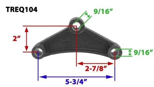 Curved Equalizer for 1-3/4" Wide Double-Eye Springs - 5-3/4" Long - 9/16" Center Hole