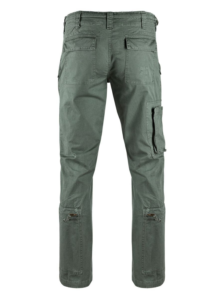 PANTS COTTON VINTAGE STRAIGHT CUT OLIVE