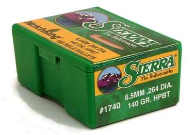 SIERRA BULLETS .264 140 GRS HPBT MATCHING