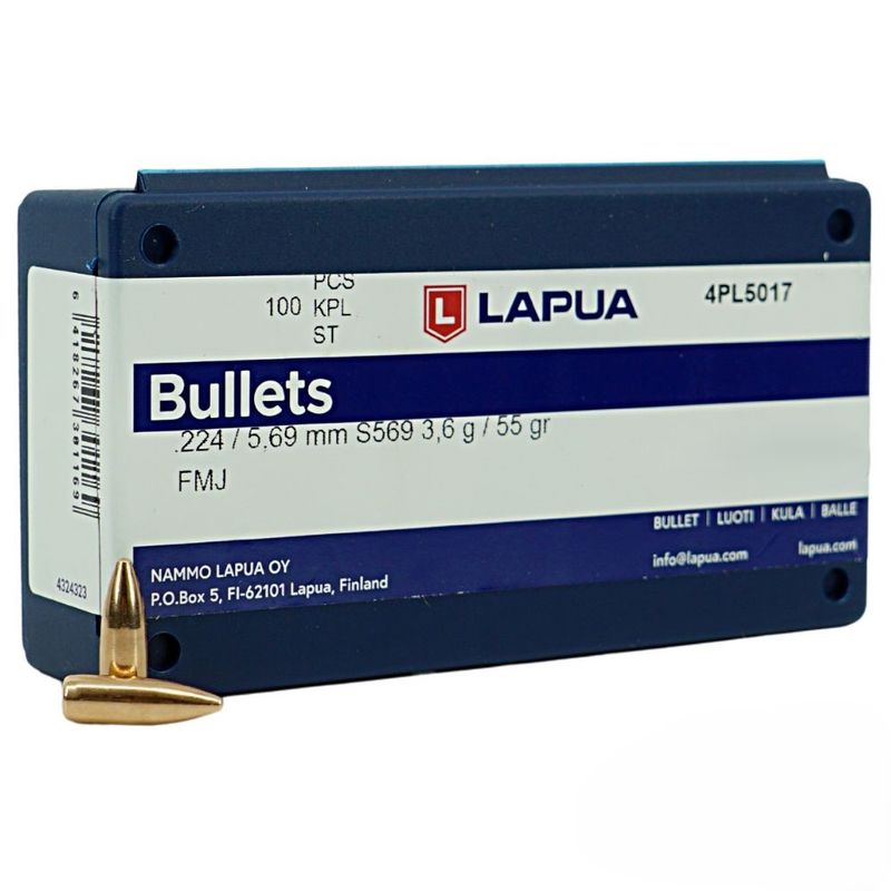 KROGLE LAPUA.224/5,69 mm  FMJ  S 569 / 55 GR