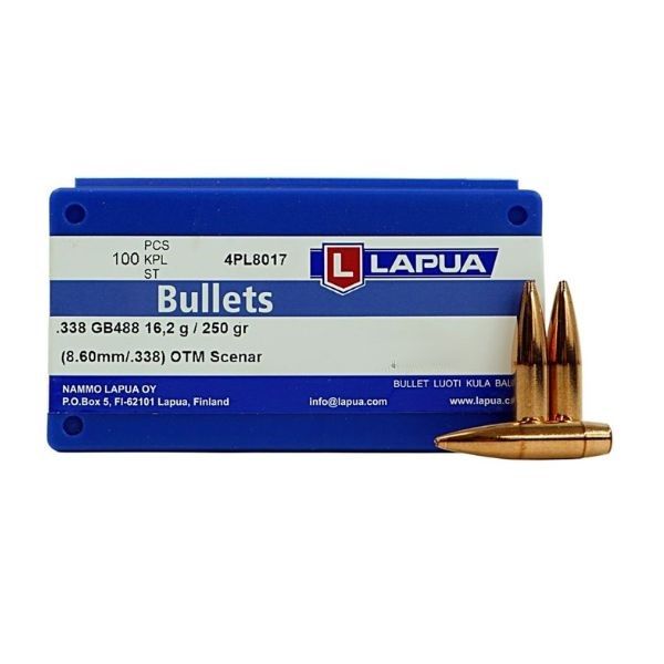 LAPUA BULLETS .338 OTM SCENAR G488 /250 GR