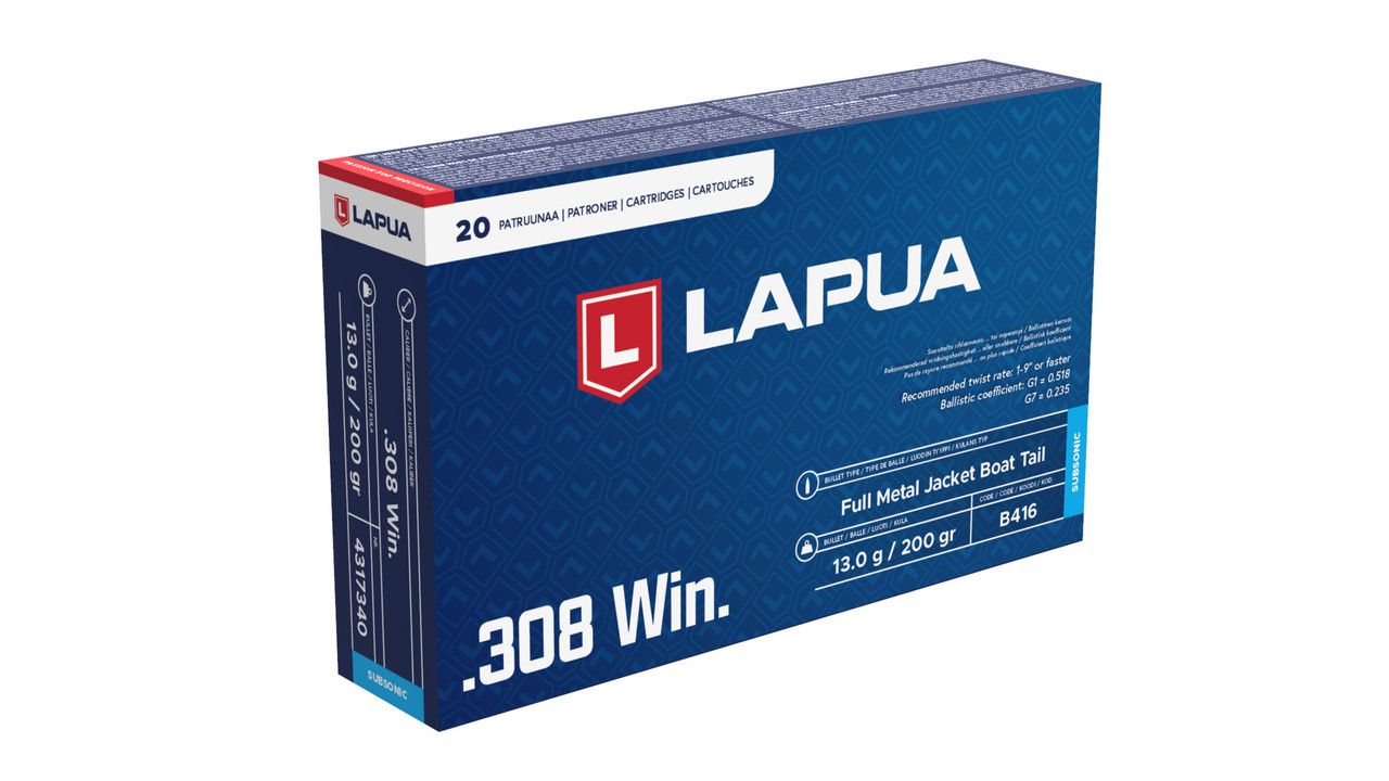 NABOJ LAPUA .308 WIN 13g/200gr FMJBT SUBSONIC