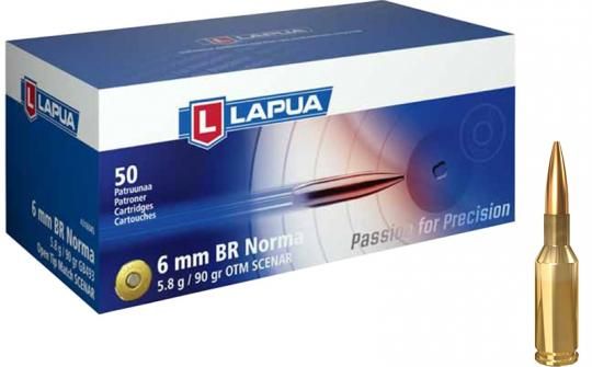 NABOJ LAPUA 6 mm B.R. NORMA SCENAR OTM 90 gr / 5,8 g  50/1