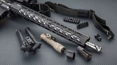 Various accessories -Picatinny rails-Clamps-M-LOK-Screws